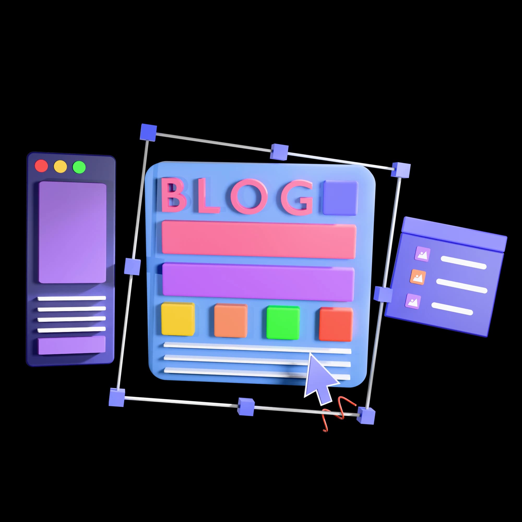 3D Decorative FAQ Elements