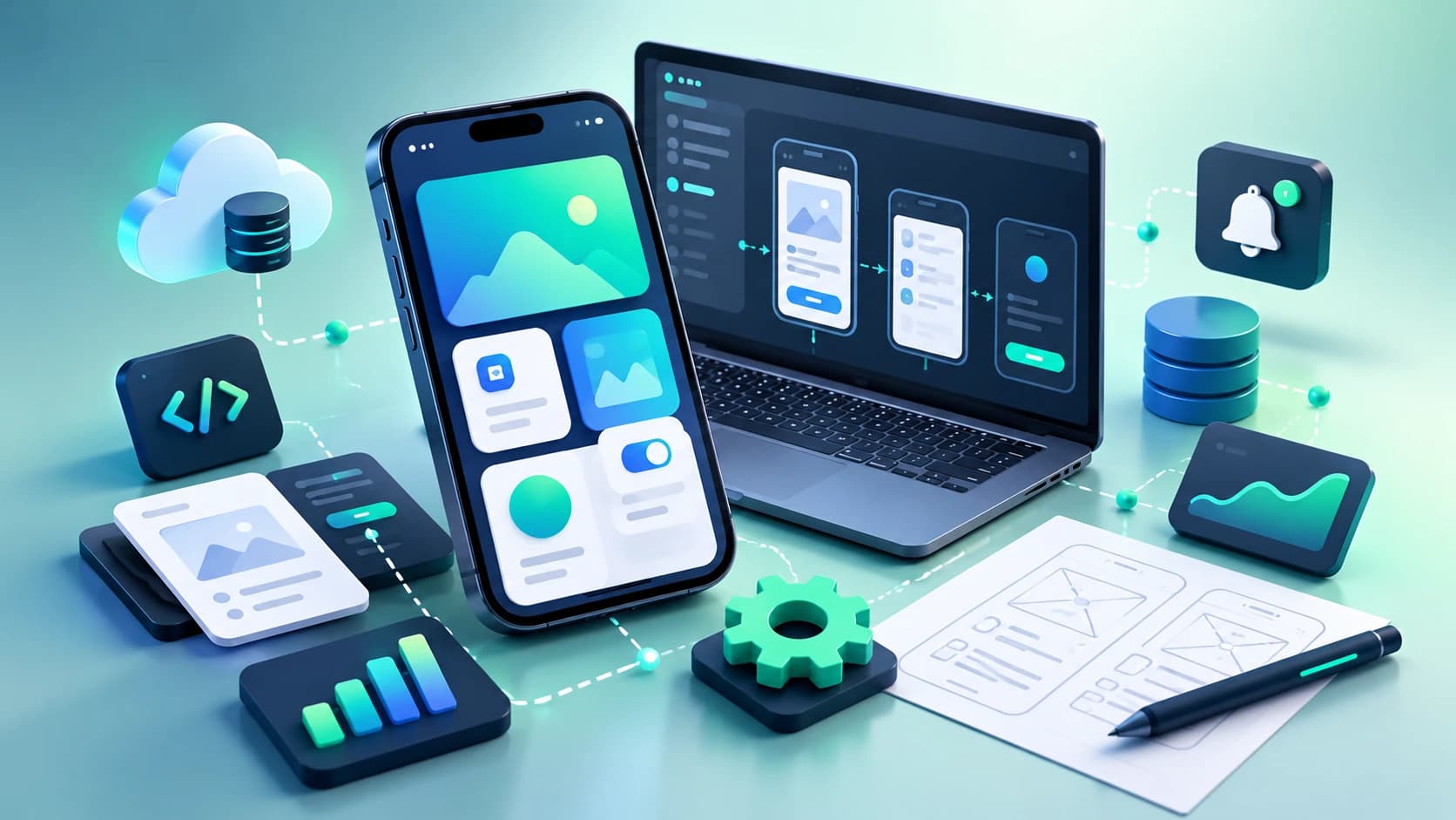 How to make an app with a UX prototype on a computer and smartphone